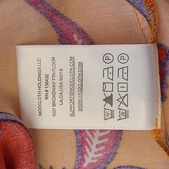 Mod Cloth Multicolored Floral Maxi Dress Kaftan Swimsuit Coverup Size XL - Picture 12 of 12